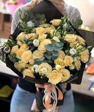 Букет птица счастья в Козино Одинцовского района Букет цветов из: Розы и Лизиантусы в Козино Одинцовского района