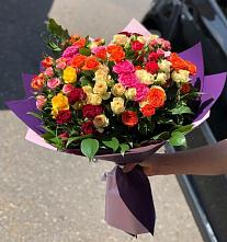 Букет Микс из разноцветных кустовых роз #REPLACE_PRED# Козино Одинцовского района